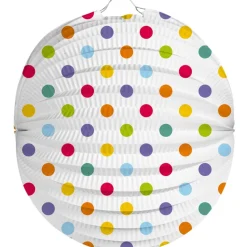 Gekleurde Lampion Stippen 22cm