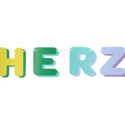 Gekleurde Letterslinger Herzlich Glückwunsch 2,6m