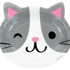 Gekleurde Party Cats Borden 23cm 8st