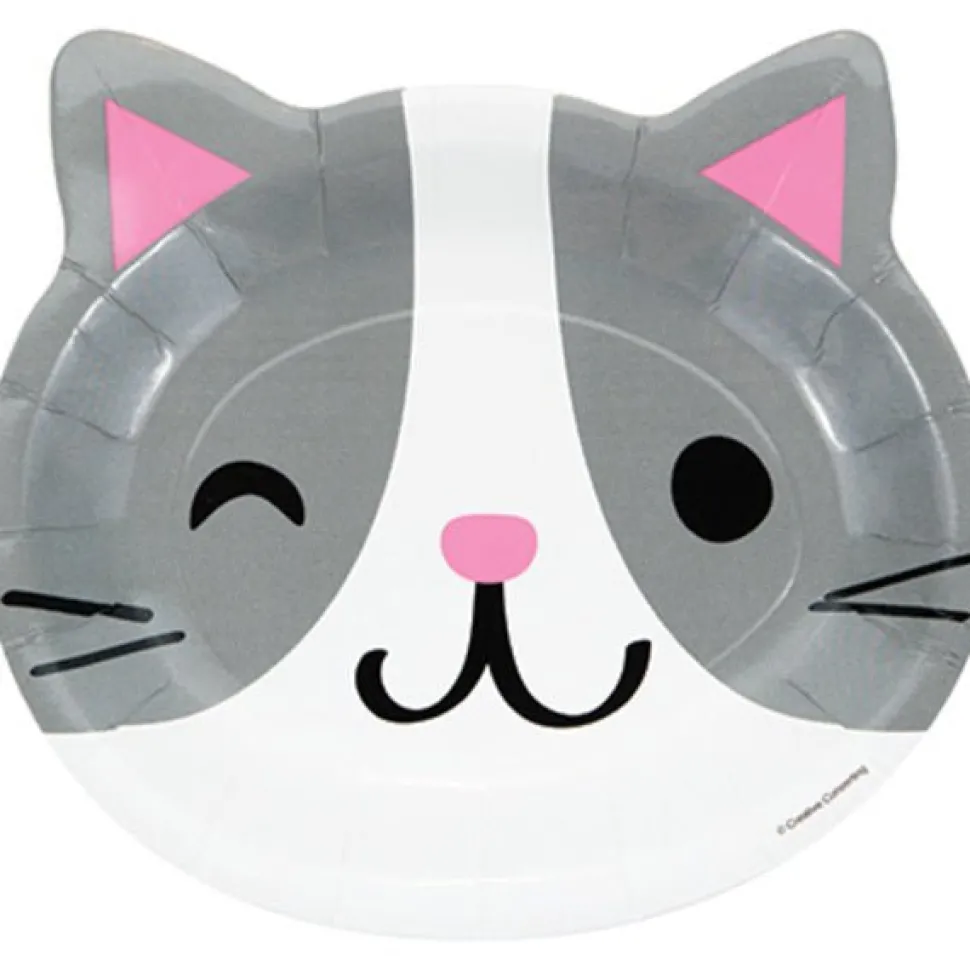 Gekleurde Party Cats Borden 23cm 8st