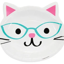 Gekleurde Party Cats Borden 23cm 8st