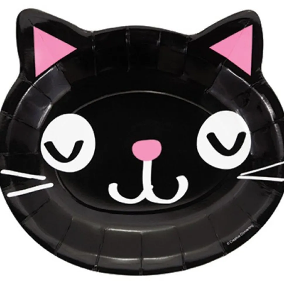 Gekleurde Party Cats Borden 23cm 8st