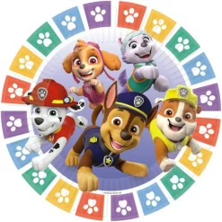 Gekleurde Paw Patrol Borden 23cm 8st