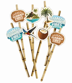Gekleurde Rietjes Summer Vibes 8st