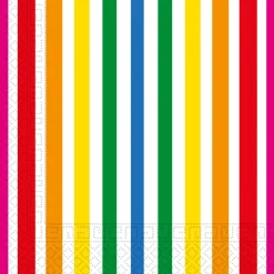 Gekleurde Servetten Regenboog 33cm 20st