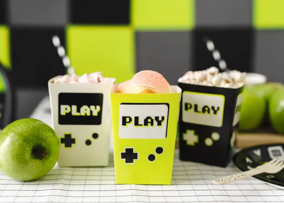 Gekleurde Snackbakje Gaming 6st
