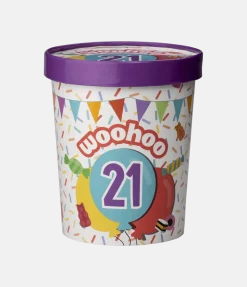 Gekleurde Snoepbakje 21 Jaar 12cm