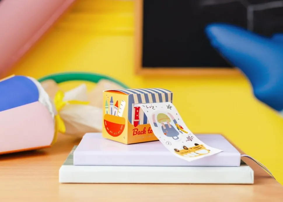 Gekleurde Sticker School 19 delig