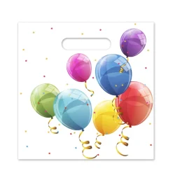 Gekleurde Uitdeelzakjes Ballonnen 17cm 4st