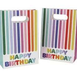 Gekleurde Uitdeelzakjes 22cm 6st