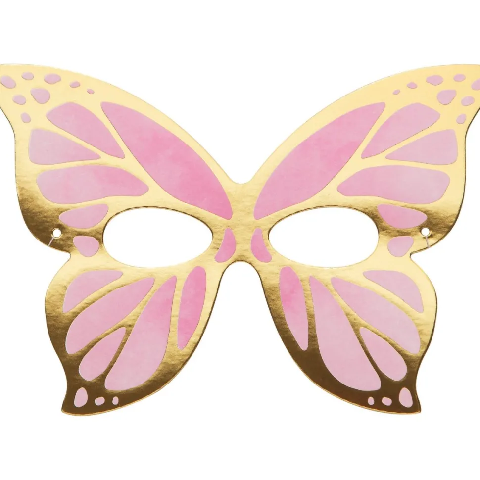 Gekleurde Vlinder Maskers 19cm 8st