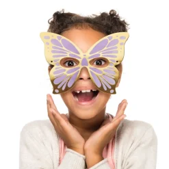 Gekleurde Vlinder Maskers 19cm 8st