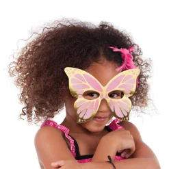 Gekleurde Vlinder Maskers 19cm 8st