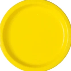 Gele Borden Rond 23cm 16st