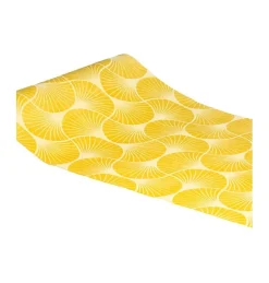 Gele Tafelloper Gingko Print 3m