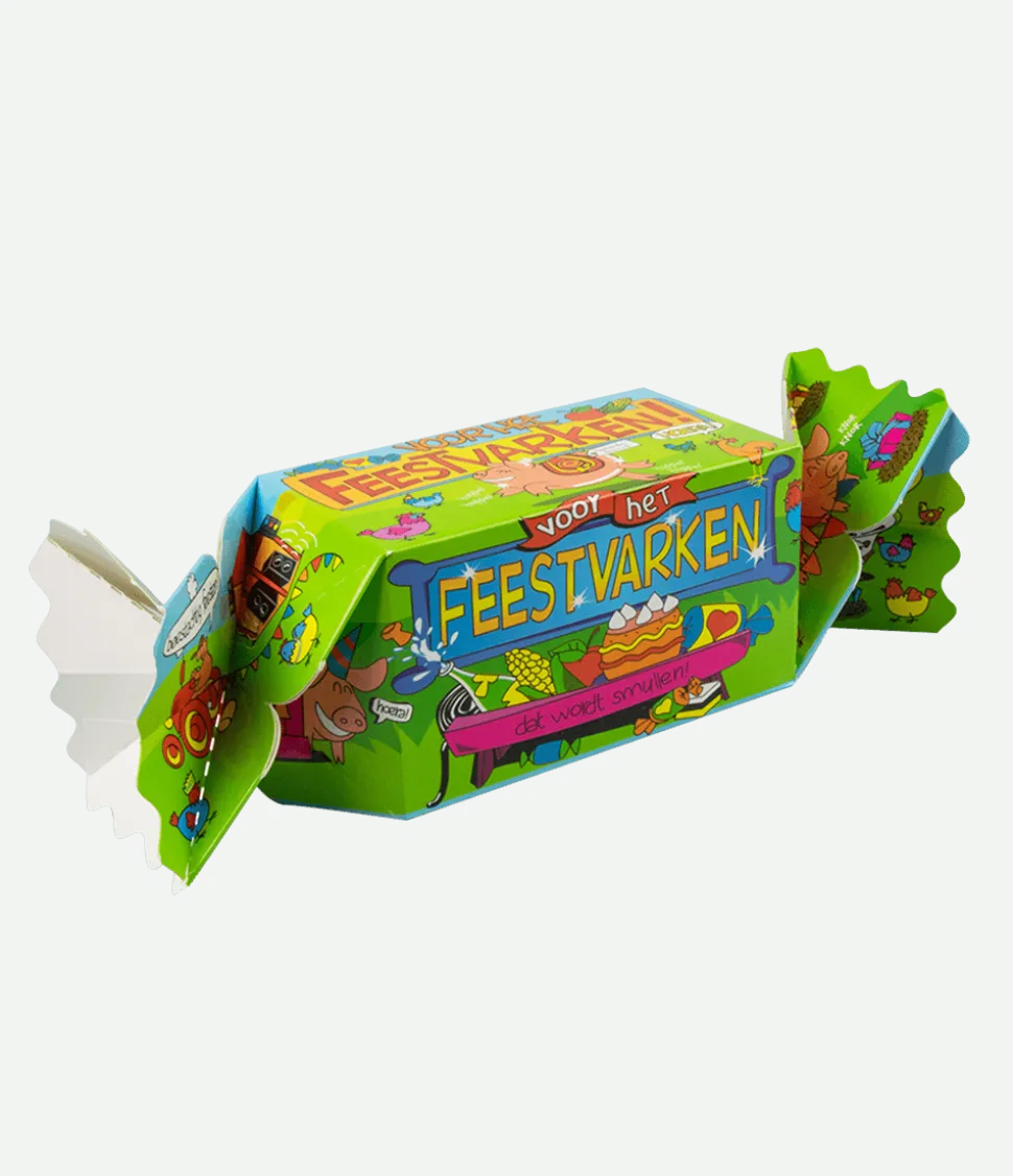 Geschenkdoosje Feestvarken 26cm