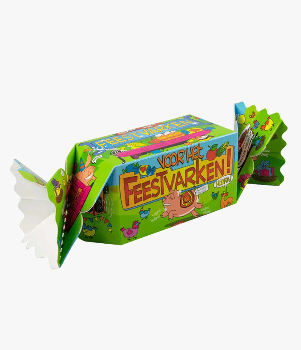 Geschenkdoosje Feestvarken 26cm