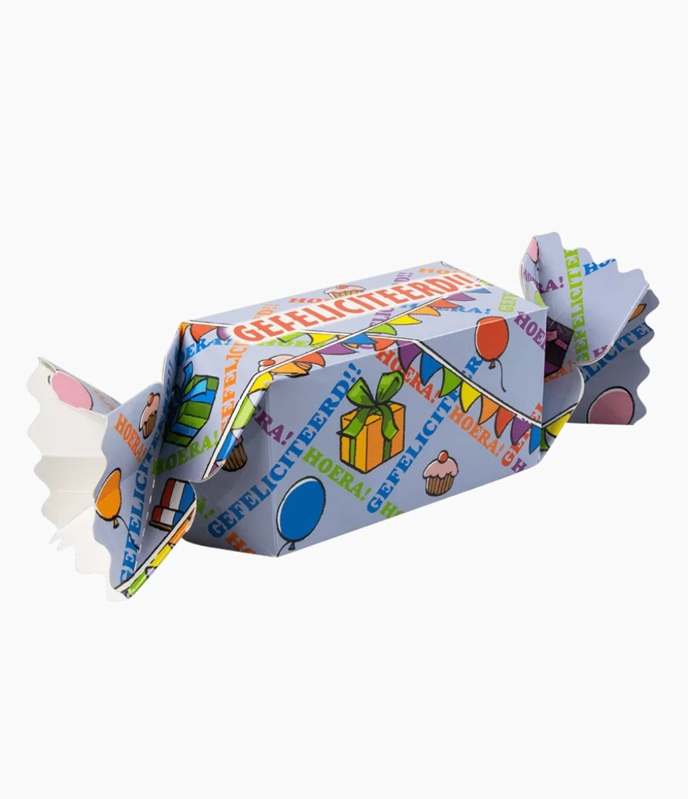 Geschenkdoosje Hoera Gefeliciteerd 26cm