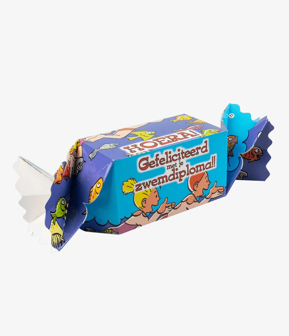 Geschenkdoosje Zwemdiploma 26cm