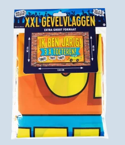 Gevelvlag Ik Ben Jarig 3x Toeteren! 1,5m
