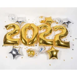 Gouden Ballonnen Confetti 30cm 5st