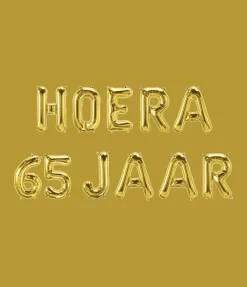 Gouden Ballonnen Set 65 Jaar Hoera 1,9m