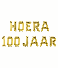 Gouden Ballonnen Set 100 Jaar Hoera 1,9m