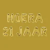 Gouden Ballonnen Set 21 Jaar Hoera 1,9m