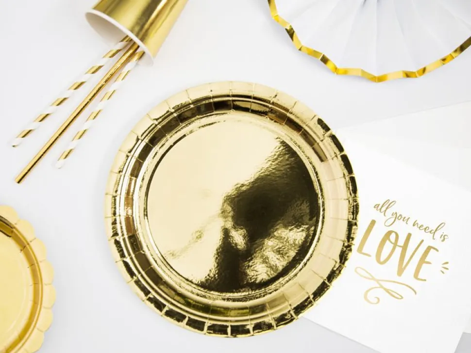 Gouden Borden Papier 23cm 6st