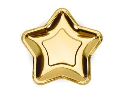 Gouden Borden Ster 18cm 6st