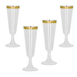Gouden Champagne Glazen 4st