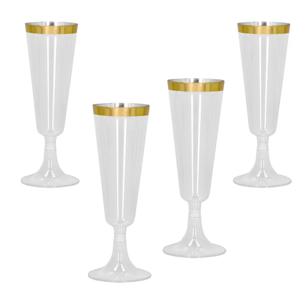 Gouden Champagne Glazen 4st