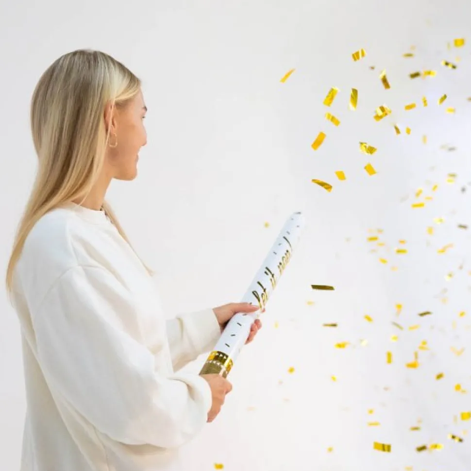 Gouden Confetti Kanon Folie 60cm