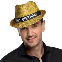 Gouden Happy Birthday Hoed