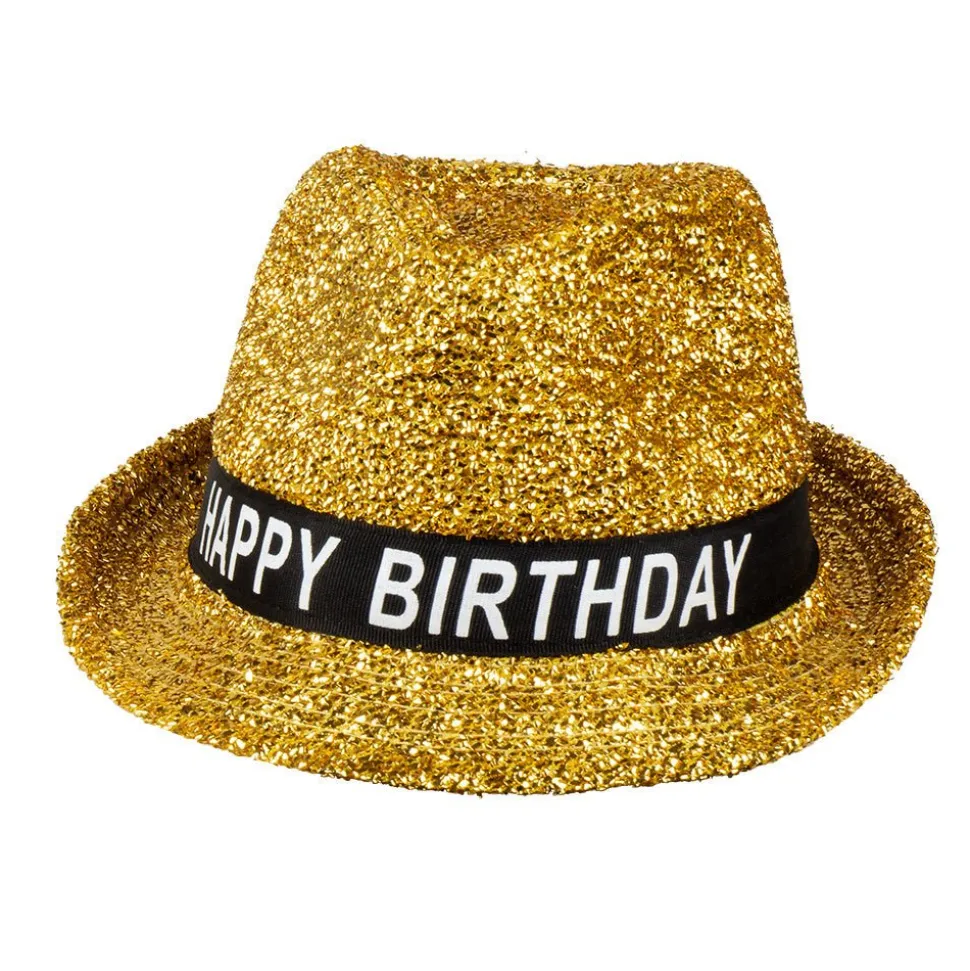 Gouden Happy Birthday Hoed