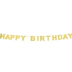 Gouden Happy Birthday Letterslinger 2,25m