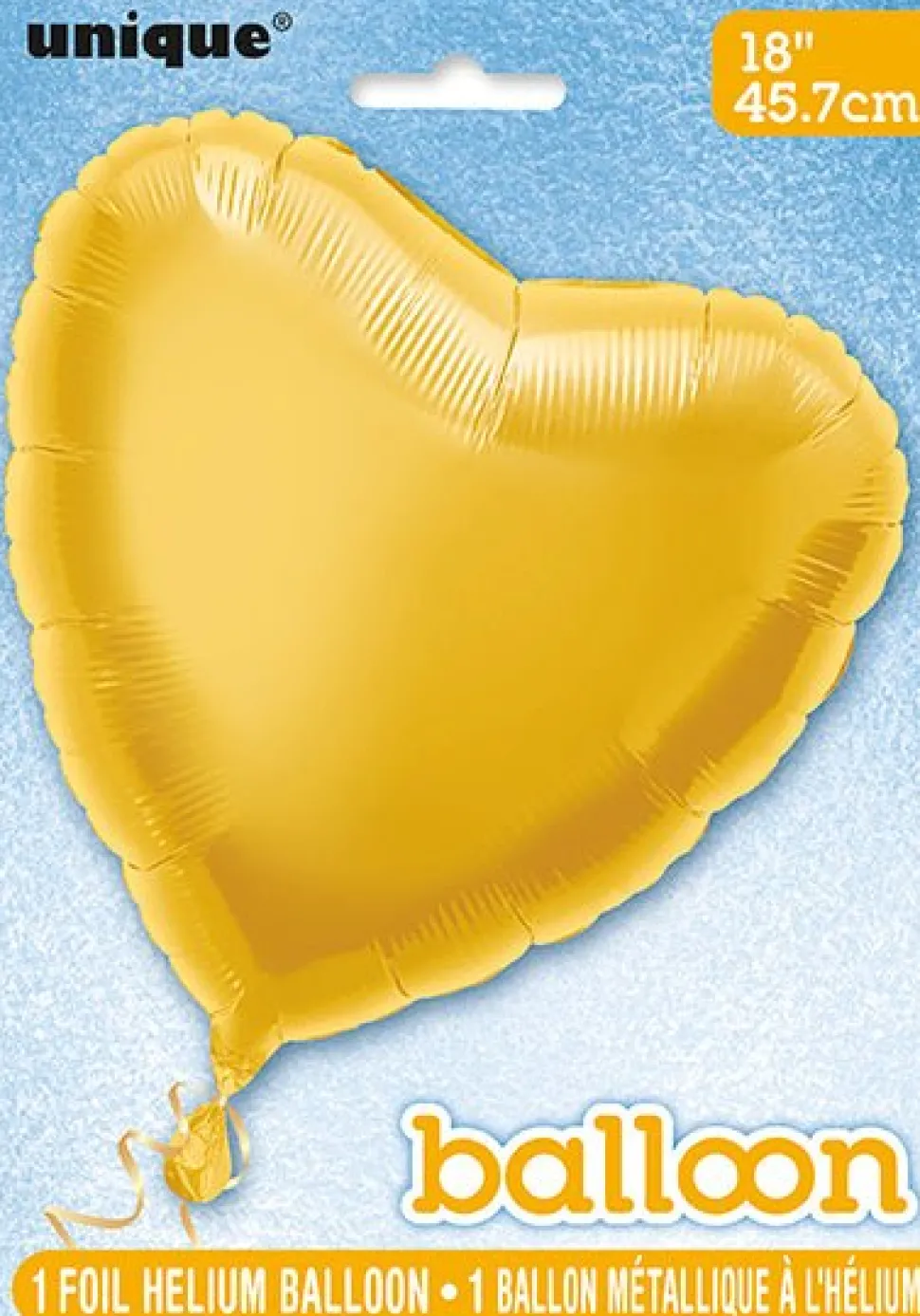 Gouden Helium Ballon Hart Leeg 45cm