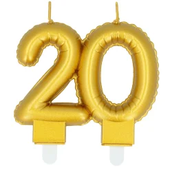 Gouden Kaars 20 Jaar 8cm