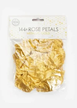 Gouden Rozenblaadjes Metallic 144st