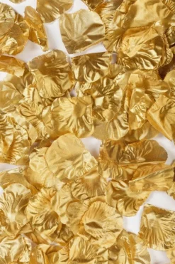Gouden Rozenblaadjes Metallic 144st