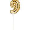 Gouden Taarttopper 7 Jaar Folie Ballon 13cm