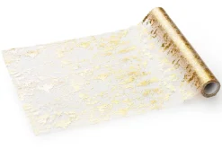 Gouden Tafelloper Tule Doorzichtig 9m