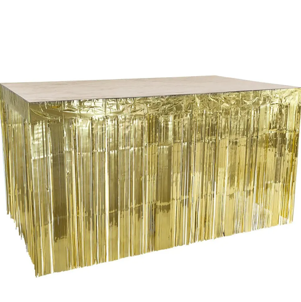 Gouden Tafelrok Matallic 3m