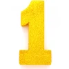 Goud Tafeldecoratie Cijfer 1 Glitter 20,5cm