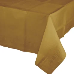 Goud Tafelkleed Plastic 2,74m