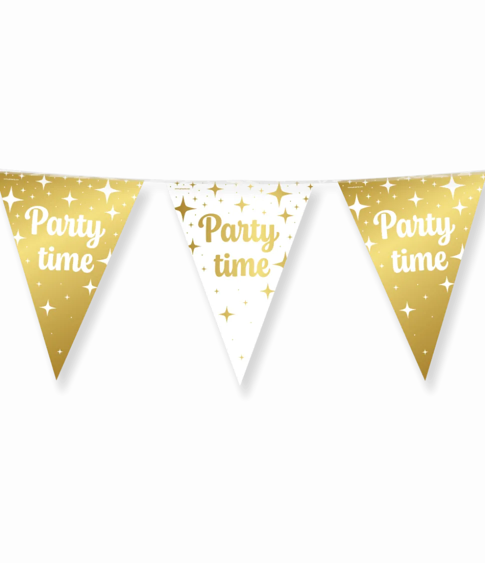 Goud Witte Slinger Party Time 1m