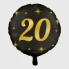 Goud Zwarte Helium Ballon 20 Jaar Leeg