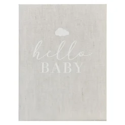 Grijze Gastenboek Hello Baby 16cm