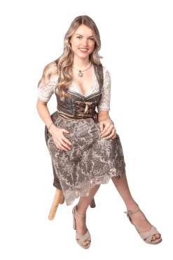 Groene Dirndl Jurk Oktoberfest Dames Jaquard