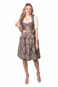 Groene Dirndl Jurk Oktoberfest Dames Jaquard